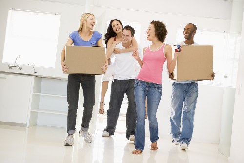Local house removals service in Tofrance with moving van and packing boxes