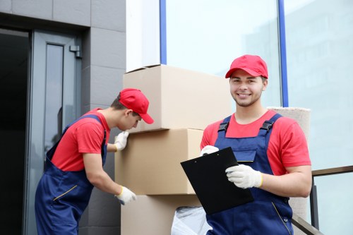Furniture removal service handling apartment access in Tofrance