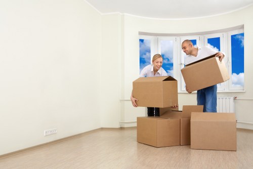 Local removals team handling household items in Tofrance