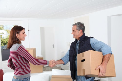 Reusable household items prepared for charity donation after a move