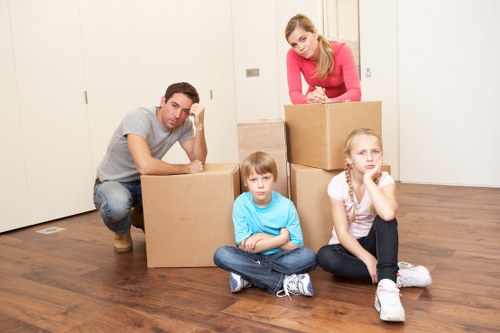 Man with a van handling boxes and furniture for residential customers in Tofrance