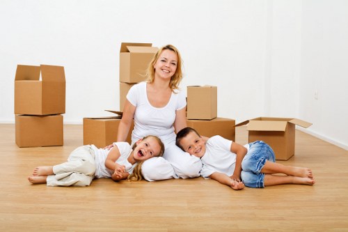 Apartment moving access in a busy residential area
