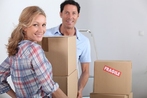 Organised moving truck setup for a home or business move in Tofrance
